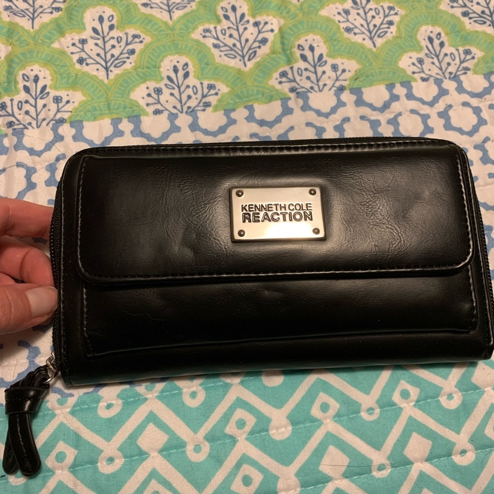 Black leather wallet